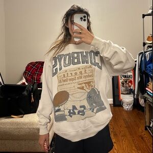 Abercrombie & Fitch Cream Cowboys Sweatshirt